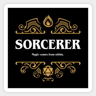 Sorcerer Class Tabletop RPG Gaming Sticker